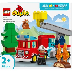 LEGO&reg; DUPLO&reg; Town Fire Engine with Hose and Firefighter