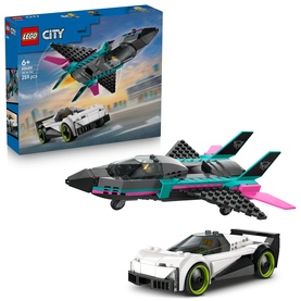 LEGO&reg; City Jet vs. Car Toy Cars and Jet Toy Playset