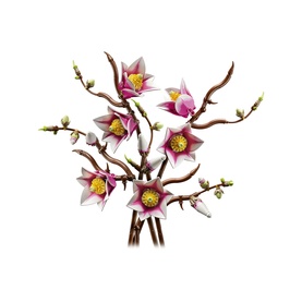 Botanicals Magnolia Branches Flower D&eacute;cor Building Set for Adults