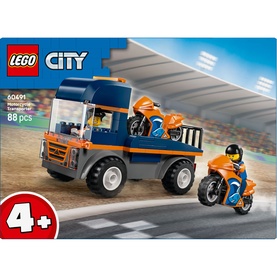 LEGO&reg; City Motorcycle Transporter Toy and 2 Mini Figures