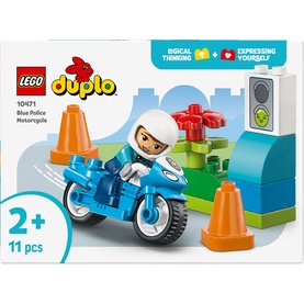 LEGO&reg; DUPLO&reg; Town Blue Police Motorcycle Playset