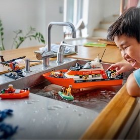 LEGO&reg; City Coast Guard Rescue Boat & Helicopter Playset