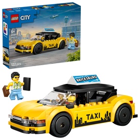LEGO&reg; City Yellow Taxi Model Car Kit with Mini Figures