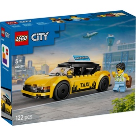 LEGO&reg; City Yellow Taxi Model Car Kit with Mini Figures