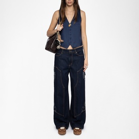 Emaux Satin Waistcoat Top