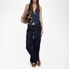 Emaux Satin Waistcoat Top