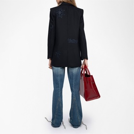 Vival Embroidered Single-Breasted Blazer