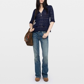 Mem Pointelle Tassel Top