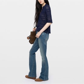 Mem Pointelle Tassel Top