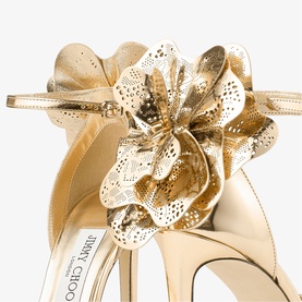 Marja 100 Floral Corsage Heeled Sandals