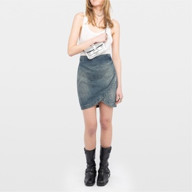 Julipe Wrap Style Denim Skirt