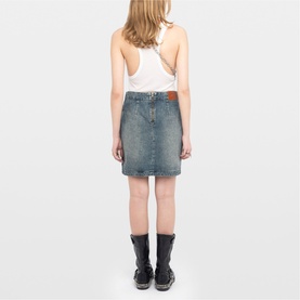 Julipe Wrap Style Denim Skirt