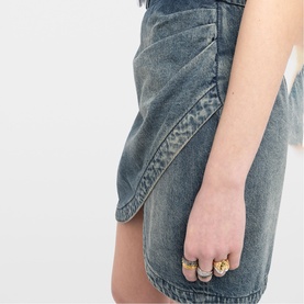 Julipe Wrap Style Denim Skirt