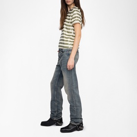 Tchao Sequin Striped Top