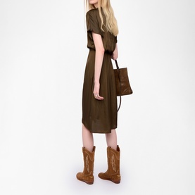 Riaz Solid Flared Dress