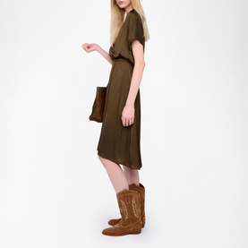 Riaz Solid Flared Dress