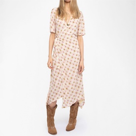 Reforme Floral Wrap Dress