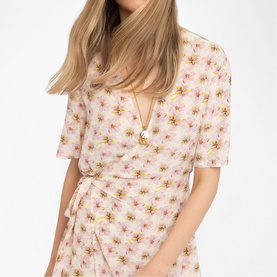 Reforme Floral Wrap Dress