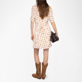 Rodalas Floral Flared Dress