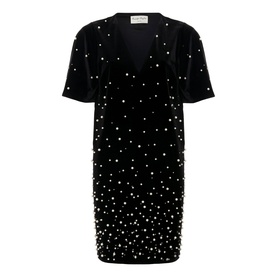 Pennie Pearl Velvet Mini Dress
