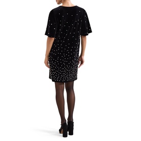 Pennie Pearl Velvet Mini Dress
