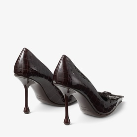 Scarlett 95 Croc-Embossed Pumps