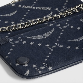 Rock Denim Monogram Clutch