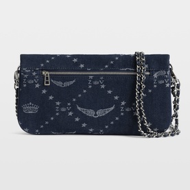 Rock Denim Monogram Clutch