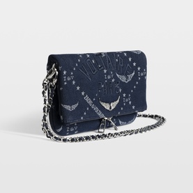 Rock Denim Monogram Clutch