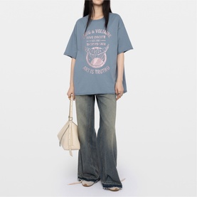 Berry Embellished Crest Logo T-Shirt