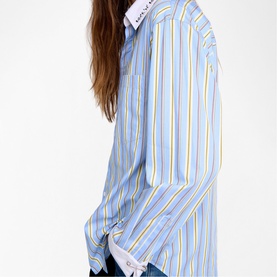 Morning Oversized Striped Shirt