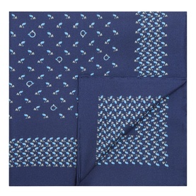 Bea Pelican Silk Pocket Square