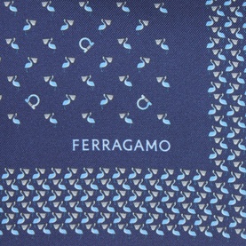 Bea Pelican Silk Pocket Square