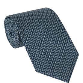 Logo Lettering Silk Tie