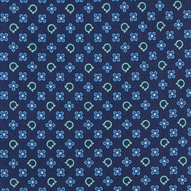 Logo Lettered Flower Silk Tie