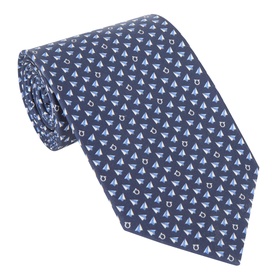 Paper Plane Logo Silk Tie