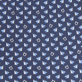 Paper Plane Logo Silk Tie