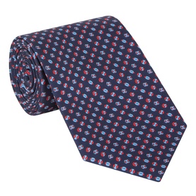Sports Patterned Silk Tie
