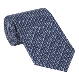 Tennis Patterned Silk Tie