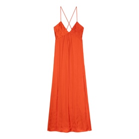 Side Slit Gathered Dress