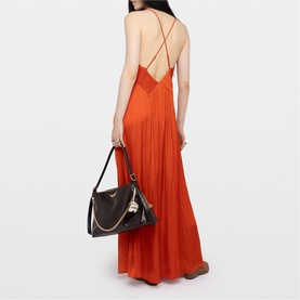 Side Slit Gathered Dress