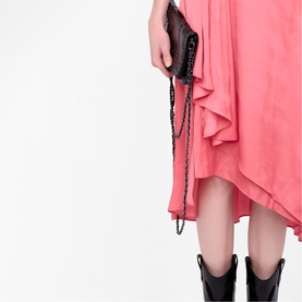 Randall Ruffle Flared Dress