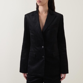 Velvet Single Breasted Blazer