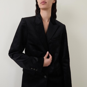 Velvet Single Breasted Blazer
