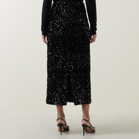 Sequin Velvet Skirt