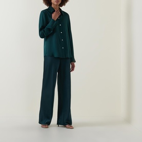 High-Rise Fluid Trousers