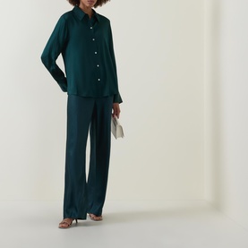 High-Rise Fluid Trousers