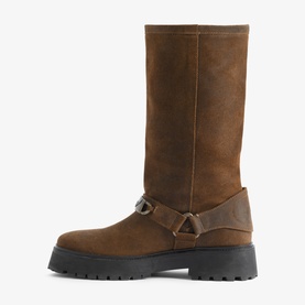 Angie Suede Biker Boots