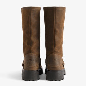 Angie Suede Biker Boots