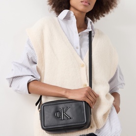 CK Logo Camera Crossbody Bag